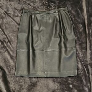 Rowen Black Leather Skirt